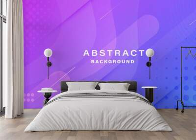 Abstract blue and purple modern background gradient color.	 Wall mural