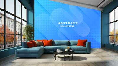 Abstract blue modern background gradient color.	 Wall mural