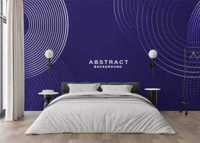 Abstract dark background with white circle rings. Digital future technology concept. vector illustration.	
 Wall mural