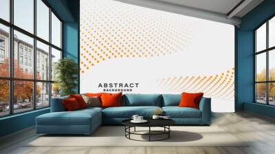 Abstract flowing lines wave. Digital future technology concept. Wall mural