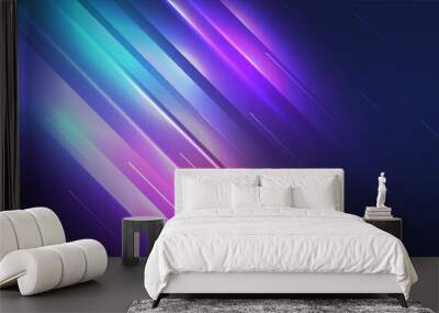 Abstract futuristic background with glowing light effect.Vector illustration. Wall mural