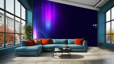 Abstract futuristic background with glowing light effect.Vector illustration. Wall mural