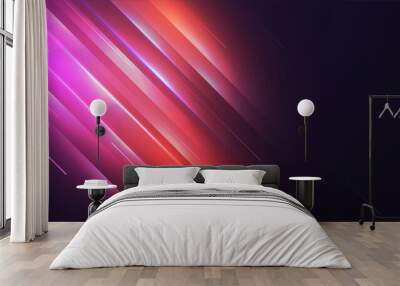 Abstract technology background with motion neon light effect.Vector illustration.	
 Wall mural