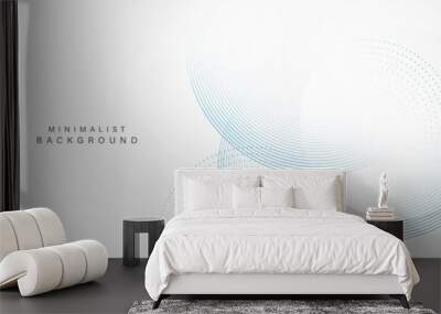 Abstract white background with blue circle rings. Digital future technology concept. vector illustration.	
 Wall mural