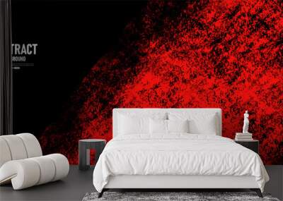 Black and red abstract grunge background Wall mural