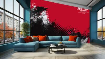 Black and red dirty grunge texture background
 Wall mural