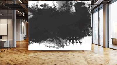 Black and white abstract grunge paint texture background.	
 Wall mural