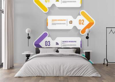 Four steps Timeline Infographics design template.	
 Wall mural