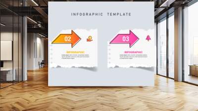 Infographic design template business concept with 4 steps vector. Wall mural