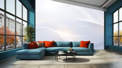 Modern abstract background with flowing lines.  Wall mural