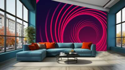 Modern abstract background with spiral circle lines, technology futuristic template. Vector illustration. Wall mural