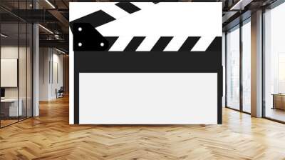 movie clapper. Film director concept.camera show viewfinder image catch motion in interview or broadcast wedding ceremony, catch feeling, stopped motion in best memorial day concept. Wall mural