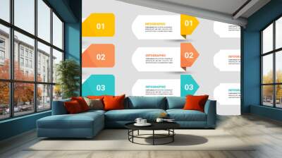 Pack of infographics element template. Wall mural