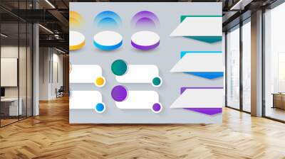 Set of modern infographic elements vector  Wall mural