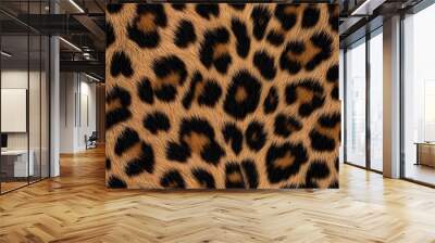 Leopard skin texture : Close-up leopard spot pattern texture background. , isolated on white background,  , copy space for text, Wall mural