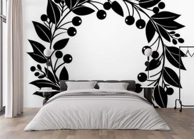 abstract floral frame Wall mural