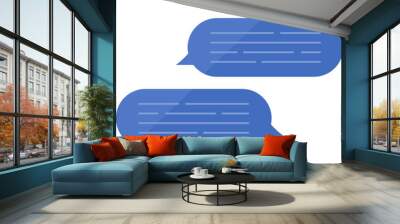 Chat and messaging speech balloon or dialog bubbles vector flat illustration Wall mural