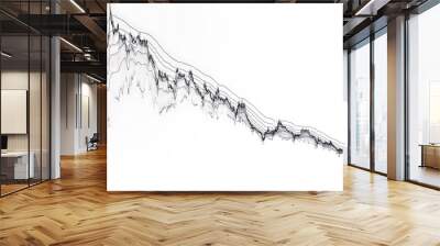 Clean and sleek stock chart showing a smooth upward slope, representing a steady climb in stock values. Wall mural