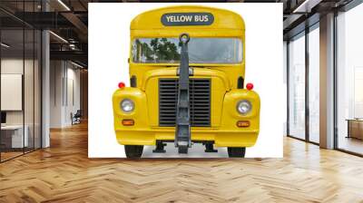 School bus, A vintage yellow bus. Wall mural