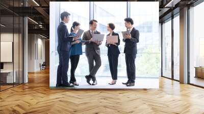 Also in the main visual! Employees working and meeting with the cool CEO. Wall mural