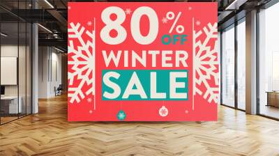 Winter Sale banner poster Wall mural