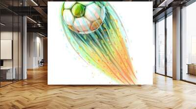 Abstract soccer ball Wall mural