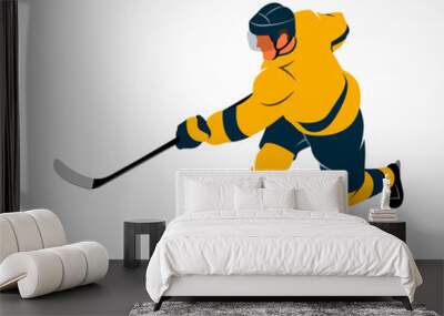 hockey player illustration Wall mural