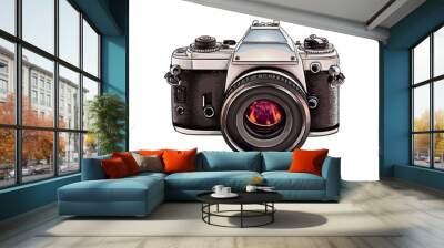 Retro camera from a splash of watercolor, colored drawing, realistic. Vector illustration of paints Wall mural