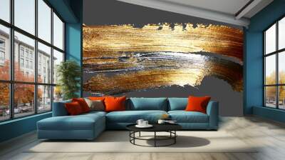 hand drawing gold brush stroke paint spot Wall mural