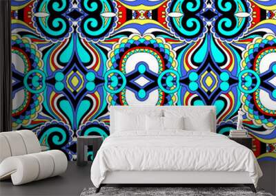 seamless geometry vintage pattern, ethnic style ornamental backg Wall mural