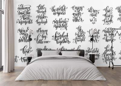 set of 25 hand lettering motivational and inspirational quotes p Wall mural