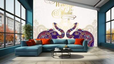 Welcome to India travel card poster Wall mural