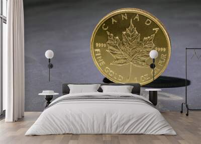 maple leaf gold coin Wall mural