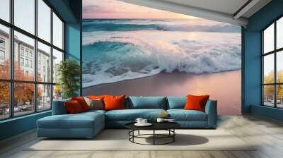 sunrise over the beach Wall mural