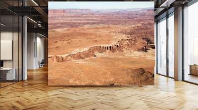 White rim around a canyon in Canyonlands National Park in Utah Wall mural