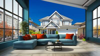 Luxury house at sunny day in Vancouver, Canada. Wall mural