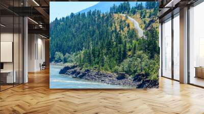 Majestic mountain river in summer in Vancouver, Canada. Wall mural