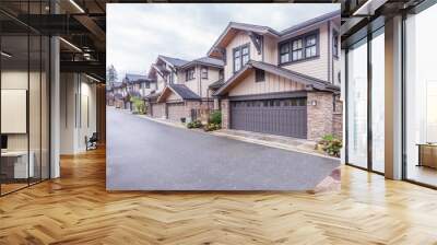 Modern apartment, townhouse buildings in North Vancouver, British Columbia, Canada. Wall mural