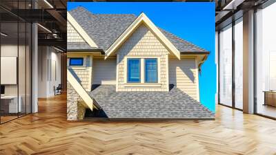 the roof of the house with nice window Wall mural