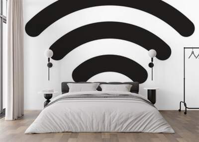 black-colored wifi icon Wall mural