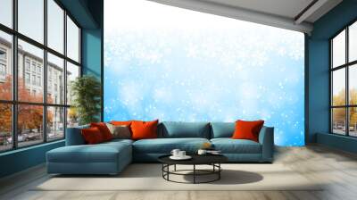 Abstract blue christmas background Wall mural