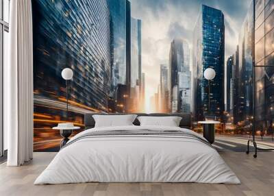 Abstract business and finance backdrop Wall mural