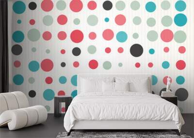 Abstract dotted colorful background Wall mural