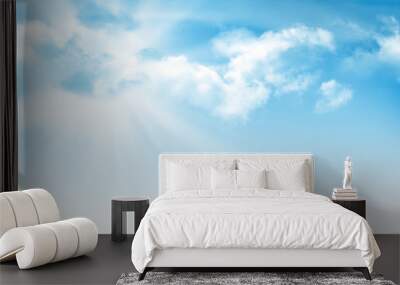 Abstract sunny summer blue sky Wall mural