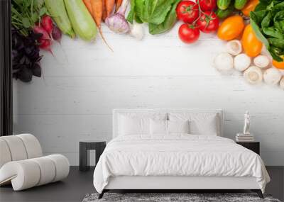 Assorted raw organic vegetables Wall mural