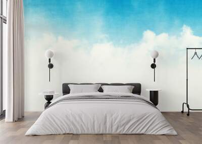 Blue sky and clouds abstract illustration Wall mural