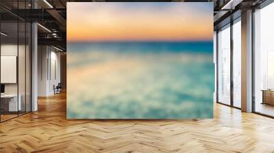 Blurred sunset sea landscape Wall mural