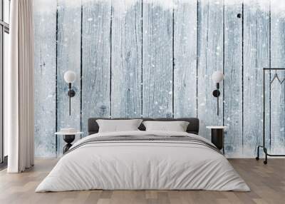 Christmas wooden background Wall mural