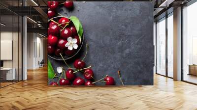 Fresh garden cherry Wall mural