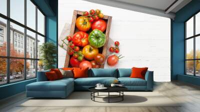 Fresh garden colorful tomatoes Wall mural